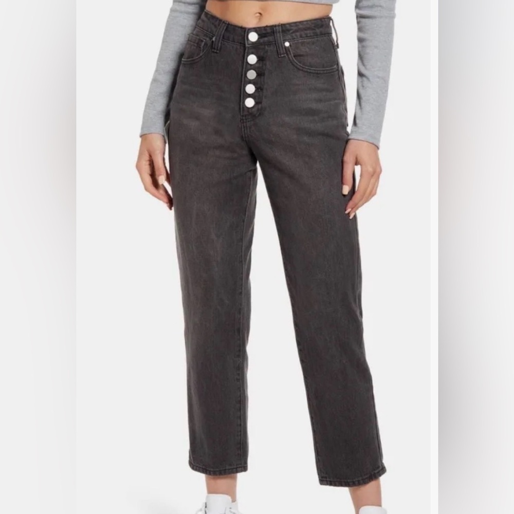 ✨High Rise Mom Jean Charcoal✨